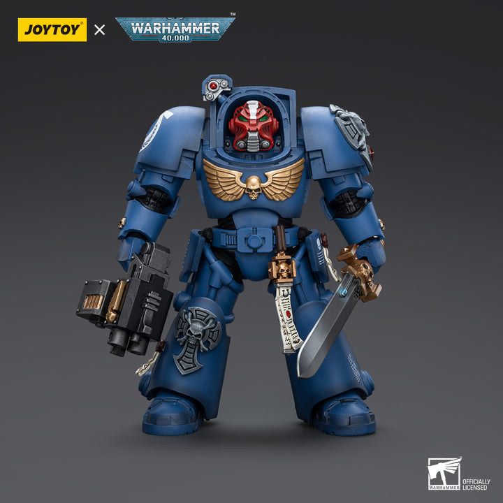 JOYTOY Warhammer 40K Ultramarines Terminator Sergeant with Power Sword and Teleport Homer action figure