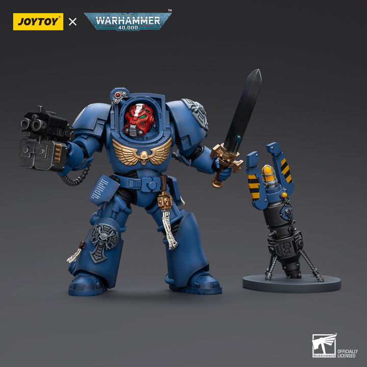 JOYTOY Warhammer 40K Ultramarines Terminator Sergeant with Power Sword and Teleport Homer action figure