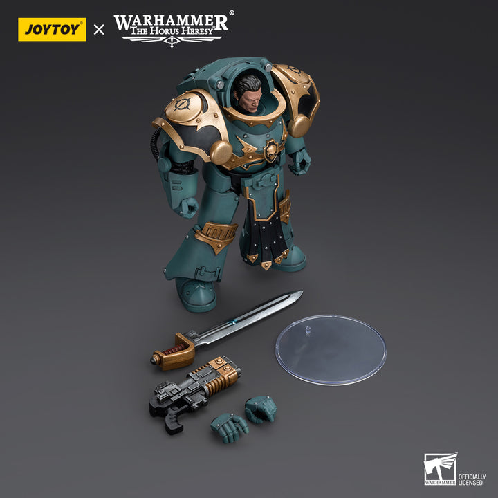 JOYTOY Warhammer Sons Of Horus Tartaros Terminator Squad Sergeant With Volkite Charger And Power Sword action figure