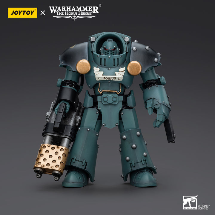 JOYTOY Warhammer Sons Of Horus Tartaros Terminator Squad Terminator With Heavy Flamer And Chainfist action figure