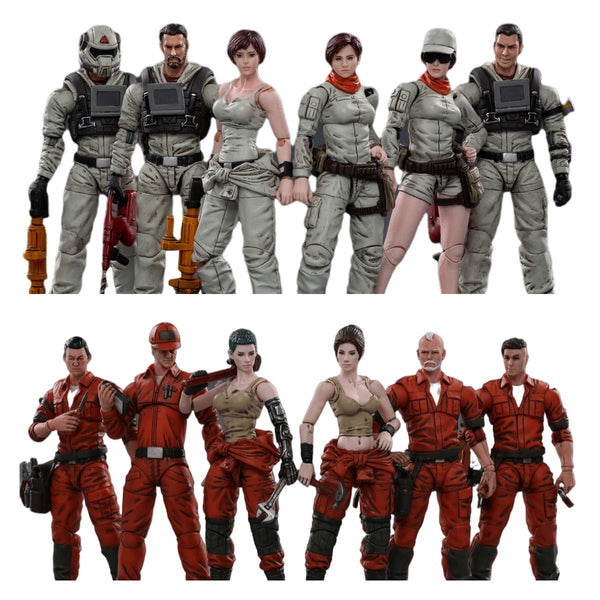 JoyToy 1/18 Action Figures 4-Inch Mech Maitenance Team A&B