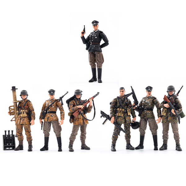 JoyToy Figuras de acción 1/18 de 4 pulgadas Wehrmacht de la Segunda Guerra Mundial y oficial alemán de la Segunda Guerra Mundial 